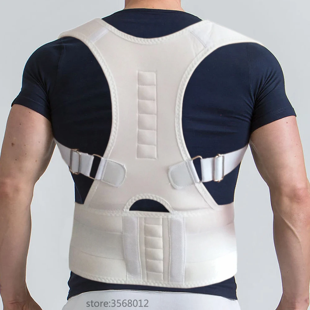 Men Orthopedic Back Support Belt Correct Posture Brace Correcteur