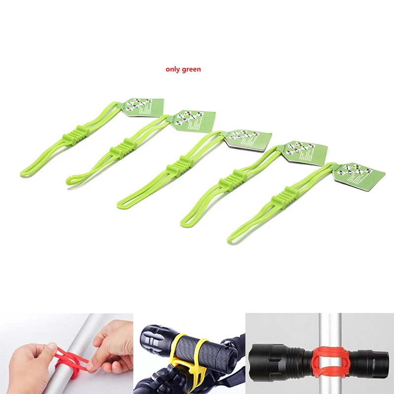 

Bicycle Band Phone Fixing Elastic Tie Rope Cycle Torch Flashlight Bandages Bike Light Holder Bicycle Handlebar Silicone Strap