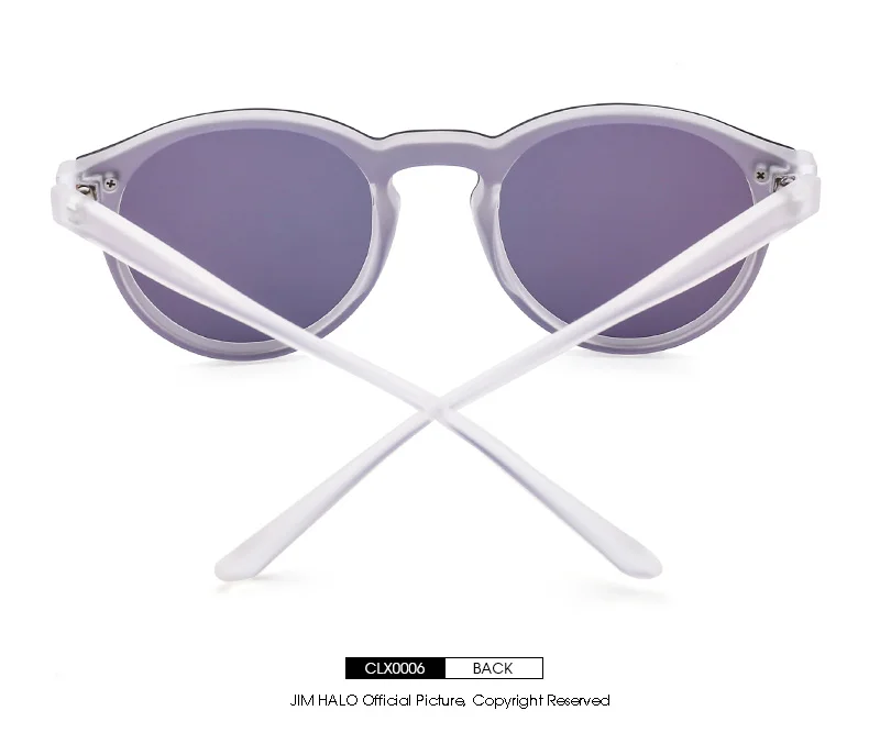 Óculos de sol feminino com lente espelhada branco