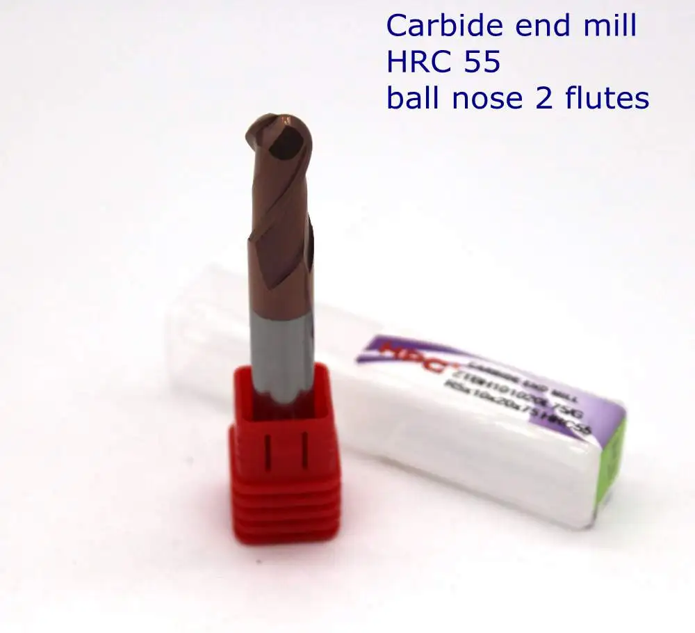 

R5*10*20*75 of 2 flutes ball nose carbide end mills HRC55
