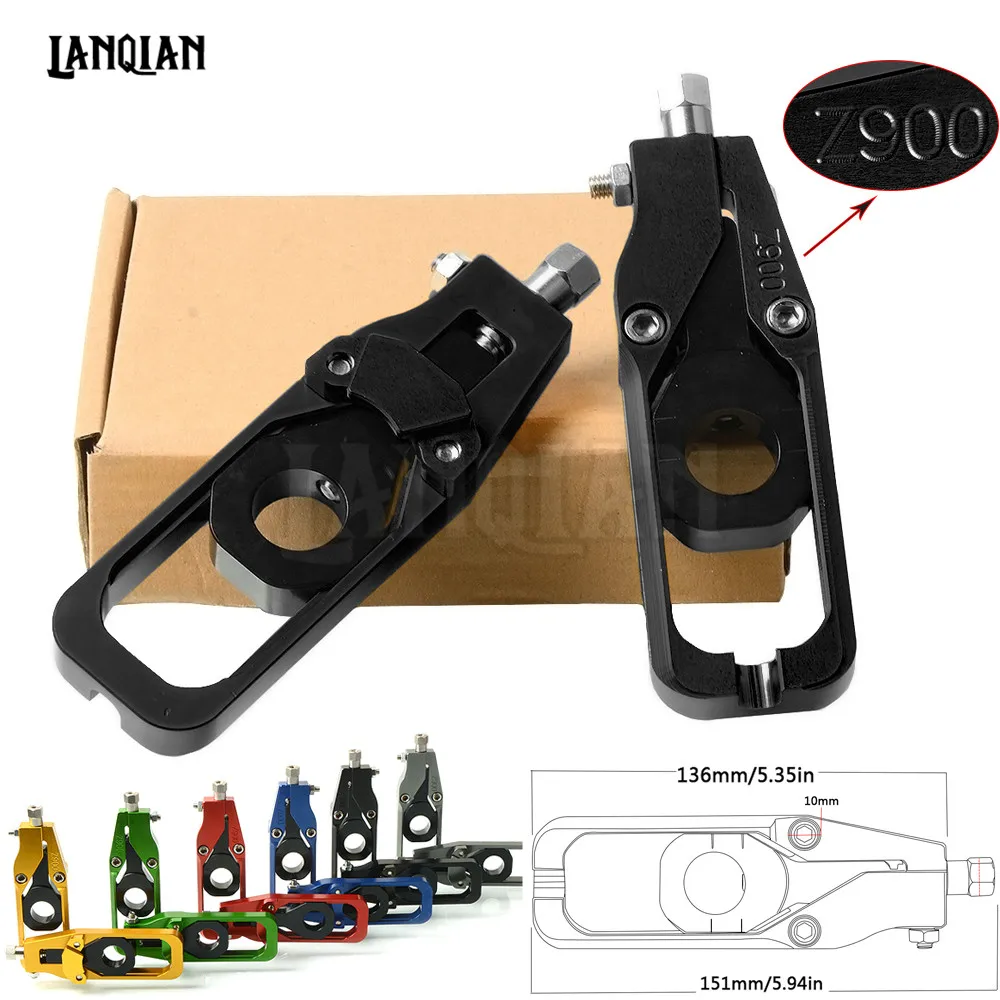 

For KAWASAKI Z900 Motorcycle CNC Chain Adjuster Tensioners Catena Z 900 2017 2018 Z900 Accessories With LOGO