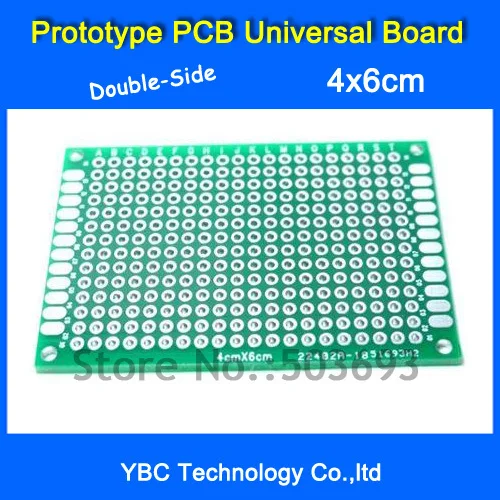

Free Shipping 50pcs/Lot 4x6 cm Double-Side Copper Prototype PCB Universal Board 4*6 cm