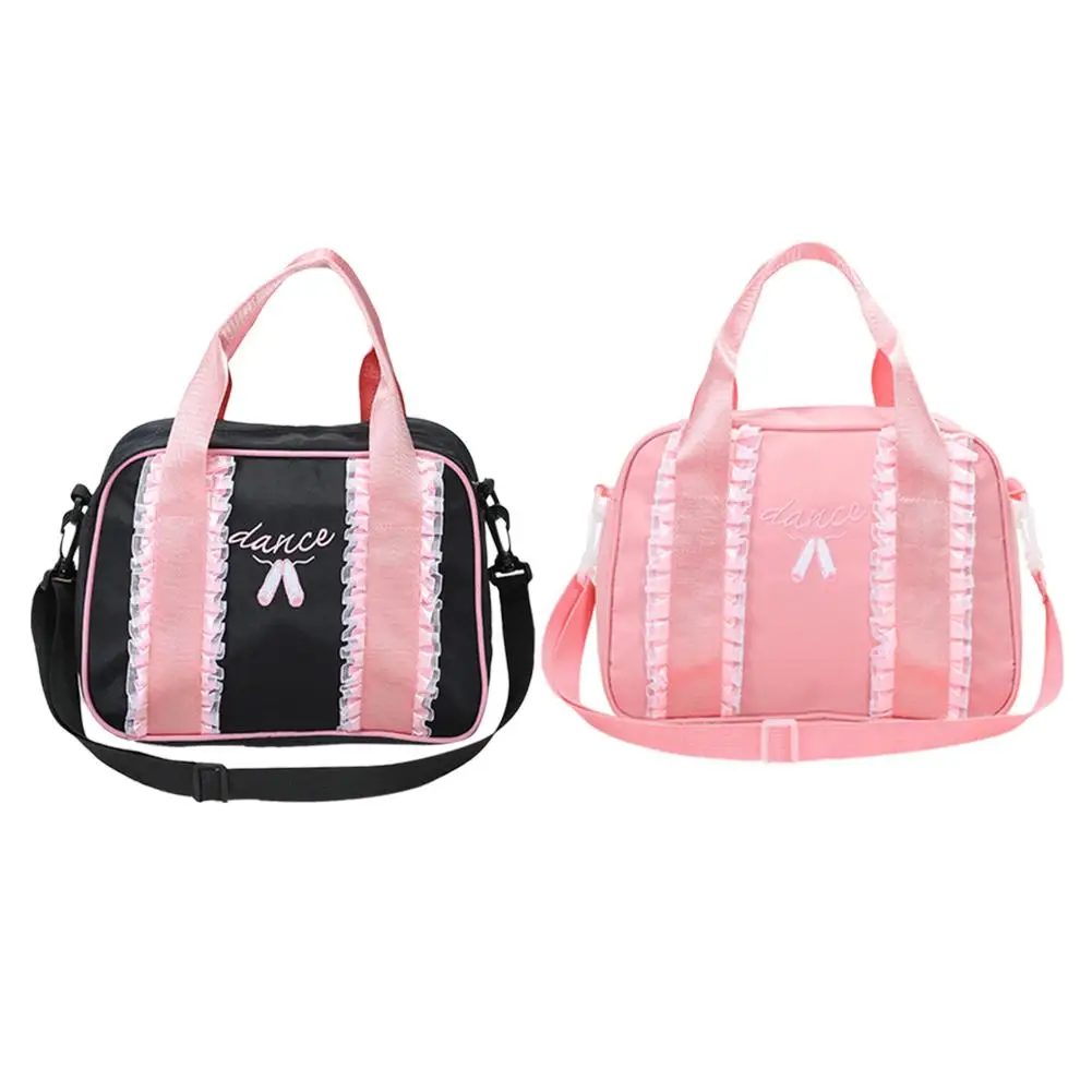 Детская Портативная сумка для дискотеки, сумки-мессенджеры на плечо, балетная Сумочка для танцев, ведро для младенцев, черный, розовый цвет