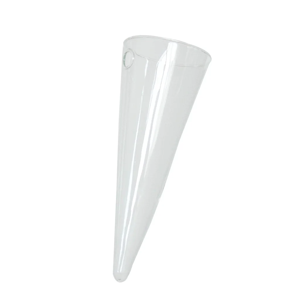High Borosilicate Cone Shape Glass Vase Air Hydroponic Planter Pot Holder