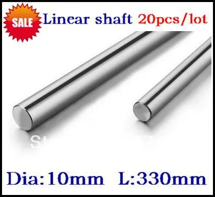 

20pcs/lot 10mm hardened linear shaft Dia 10mm x L330mm Chrome plated bar SFC10X330MM shaft bearings