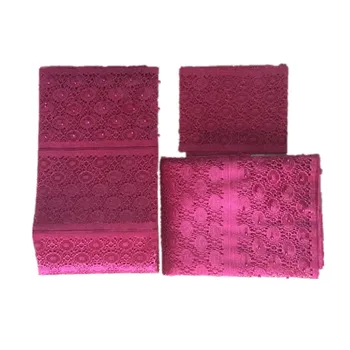 

fushia pink african gele headtie aso oke headtie with beads nigerian lace fabrics high quality ankara fabric 3piece/lot
