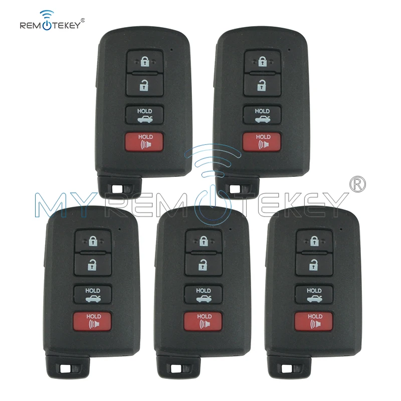 Remtekey 5 шт. чехол для смарт ключа HYQ14FBA Toyota Avalon Camry Corolla Highlander 2012 2016 4 кнопки|Ключ от