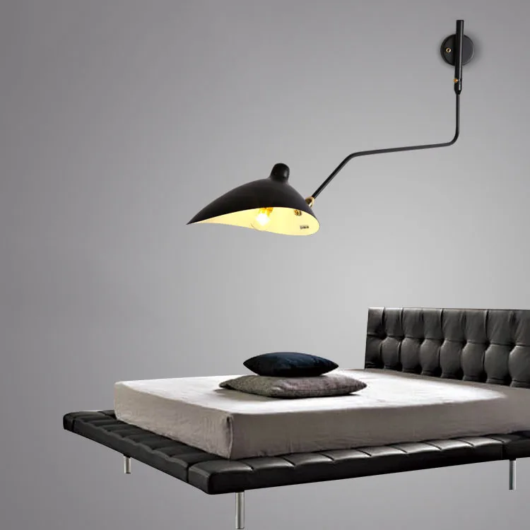 Industrial Vintage Black Retro Loft  Wall Lamps French Designer Rotating Sconce Wall Lights For Home Interior Decor CE UL (27)