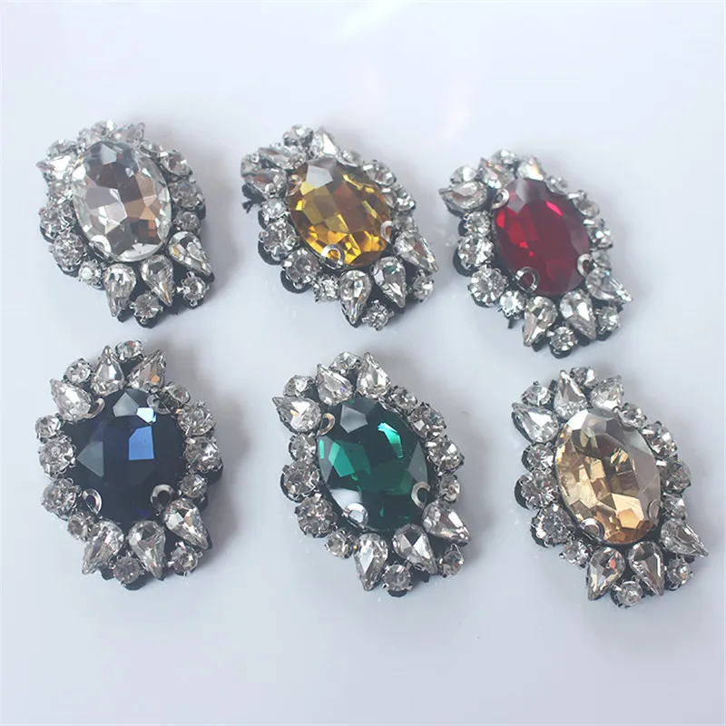 

1PCS Rhinestones applique beads crown patches for clothing sewing beading applique clothes shoes bags decoration parches