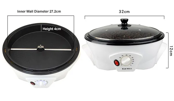 Electric coffee beans home coffee roaster machine roasting 220v non-stick coating baking tools household grain drying