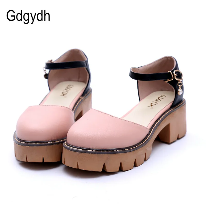 

Gdgydh Casual Summer Shoes Woman 2019 New White Thick Heels Platform Shoes Fashion Crystal Women Sandals Heels Big Size 43
