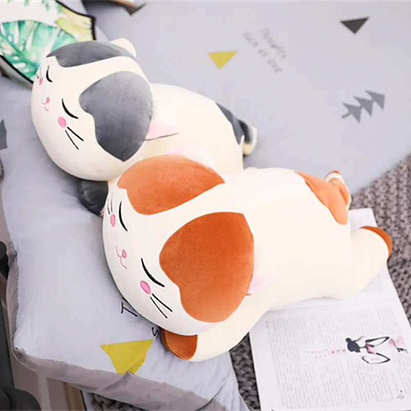 

60CM Creative Christmas Plush Cat Toys For Children Soft Stuffed Down Cotton Pillow Cartoon Animal Kids Baby Doll Birthday Gift