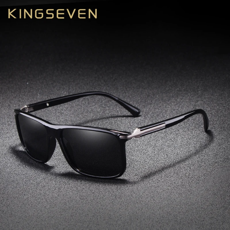 KINGSEVEN брендовые классические квадратные пластиковые поляризационные мужские солнцезащитные очки Oculos de sol мужские солнцезащитные очки водительские очки для рыбалки