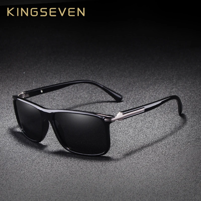 

KINGSEVEN Brand Classic Square Plastic Polarized Men Sunglasses Oculos de sol Men's Sun Glasses Driving Fishing Eyewear