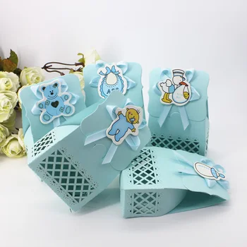 

12Pcs Cartoon Duck And Baby Paper Gift Box Candy Boxes For Baby Shower Wedding Favors And Gifts Box For Guests Party Supplies