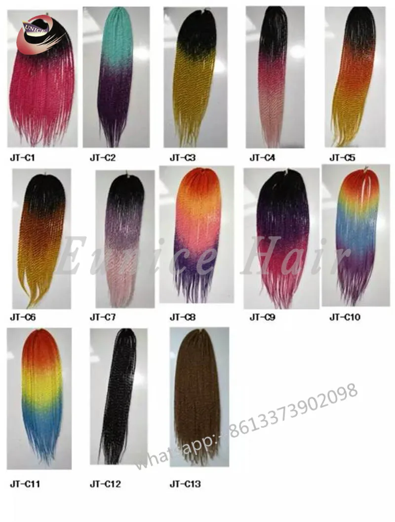 Ombre Hair Color Faux Locs Hollow Crochet Braiding Hair Extensions
