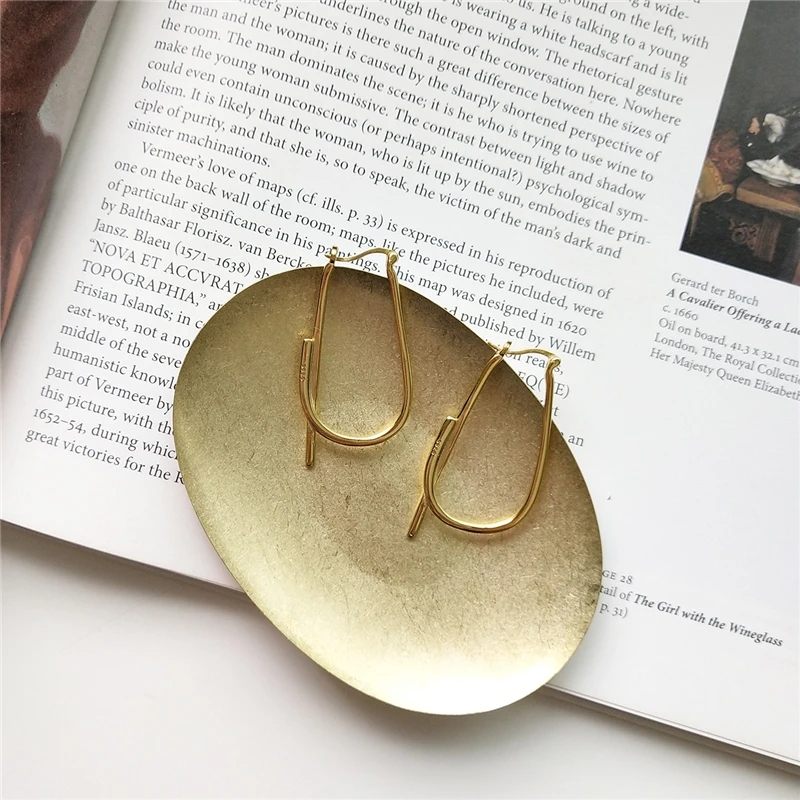 Серьги-кольца женские из серебра 925 пробы геометрической формы | Украшения и