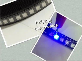 

1000PCS led diode 5050 blue smd/smt plcc-6 3-chips ultra bright light-emitting high quality diodes 460-470NM 5.0*5.0MM BLUE 5050