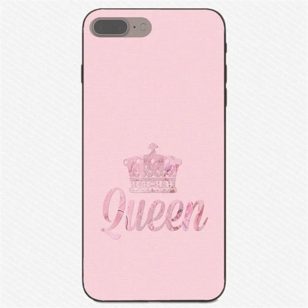 Для Apple iPhone X XS Max XR 4 4S 5 5S SE 6 6S 7 8 Plus роскошный защитный чехол для телефона Queen Crown King