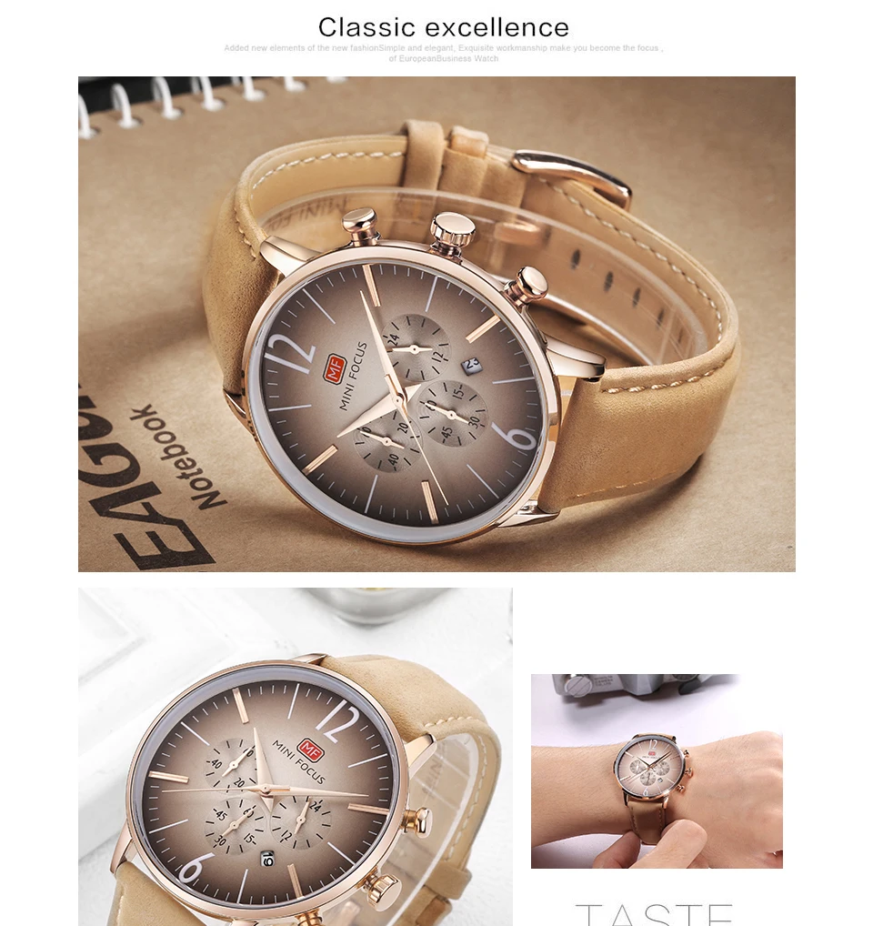 Мини фокус модные мужские часы кожаный ремешок мужские наручные часы кварцевые наручные часы для мужчин s водонепроницаемый люксовый бренд Relogio Masculino
