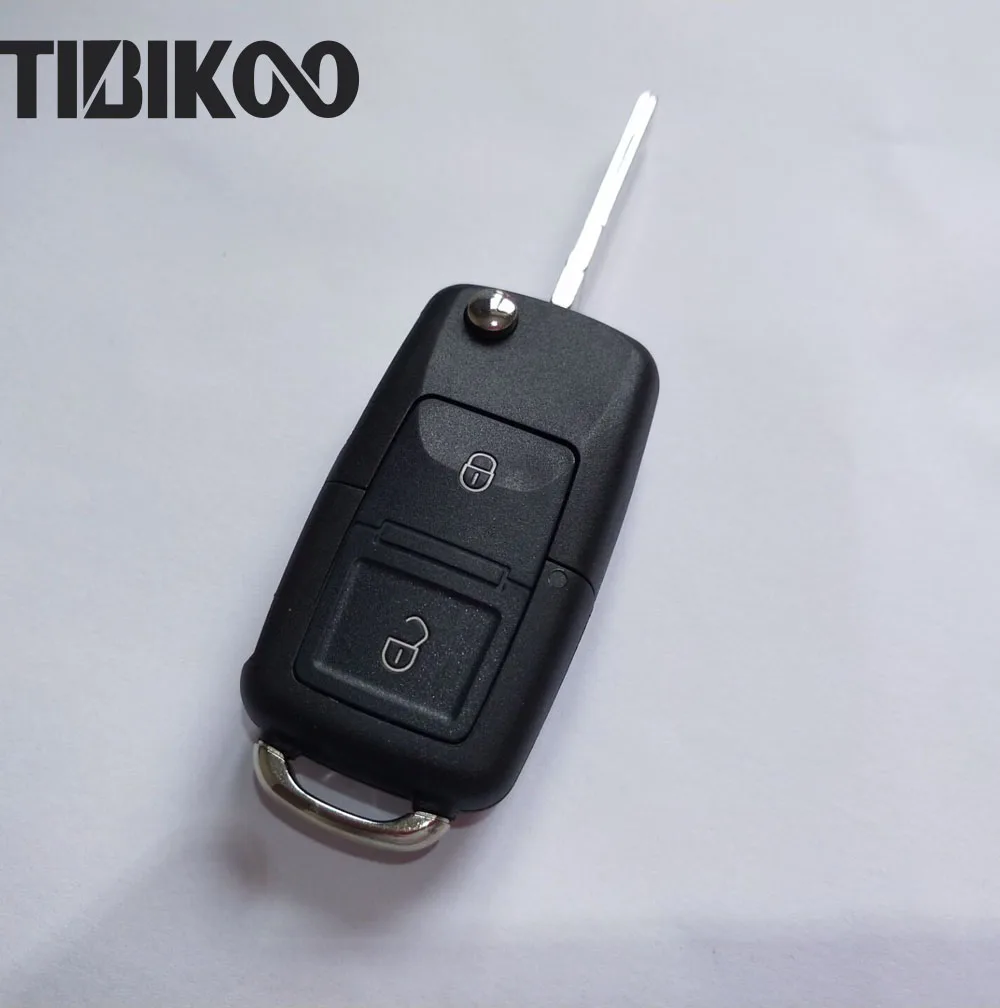 VW 2 Button Flip Remote Key Shell For MK4 Seat Altea Alh (25)-1