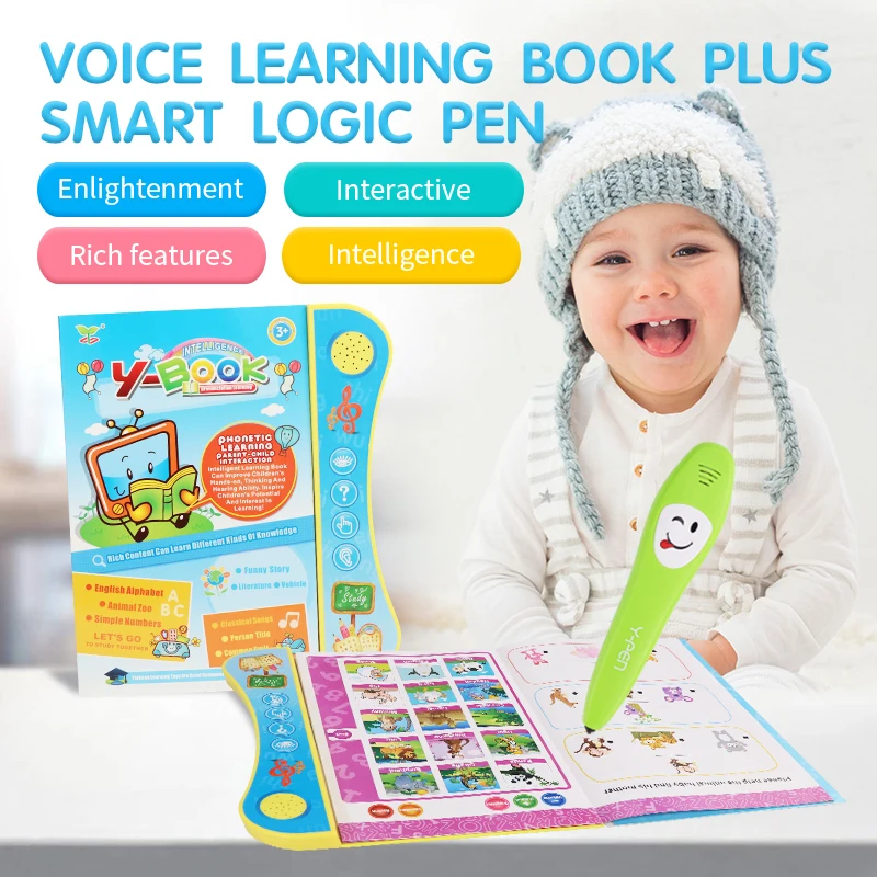 

English Language E-Book Learning Machine with Smart Logic Reading Pen, Electronic Y-Book Educational learning toys for children