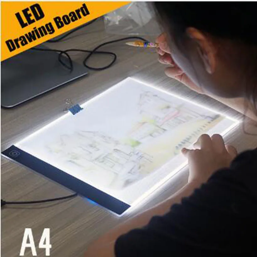 Цифровой графический планшет А4 светодиодный тонкий художественный трафарет для рисования, трафарет, трафарет для рисования, светильник, Настольный коврик для рисования, графические планшеты