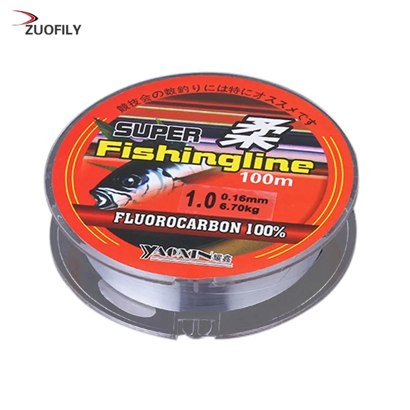 

100 m Fishing Lines 100% Non Transparent Nylon Fluorocarbon Fishing Line Super Strong Fishing Tackle Non-Linen Multifilament
