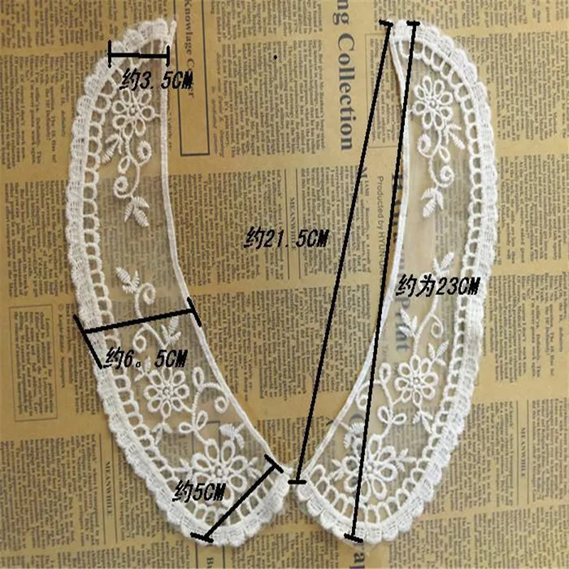 SINUAN декольте Кружева белое кружево вязаное украшение воротника полиэстер аксессуары для одежды Diy швейная одежда аксессуары
