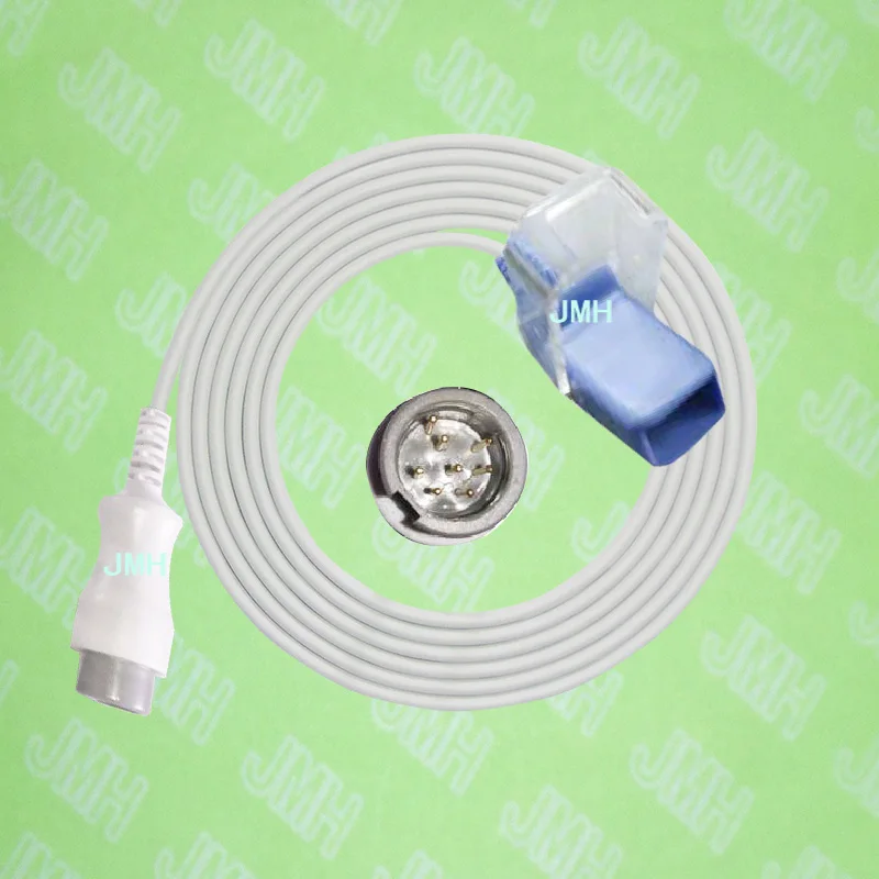 

Compatible with Mindray T5/T6/T8 Pulse Oximeter monitor the Spo2 sensor adapte cable,8pin male to DB9 female.