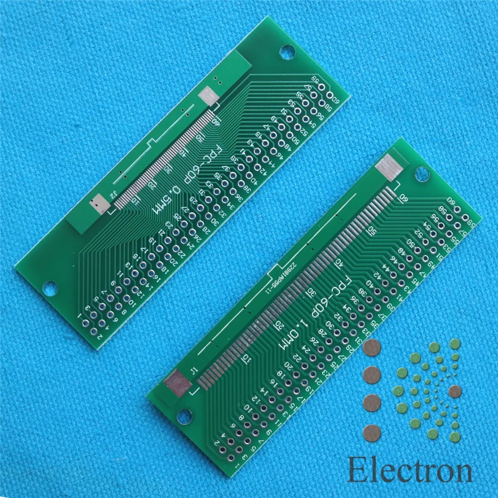 5 шт./лот 60P FFC FPC Адаптерная пластина 0 мм/1 мм Шаг до 2 54 60Pin плоский кабельный разъем