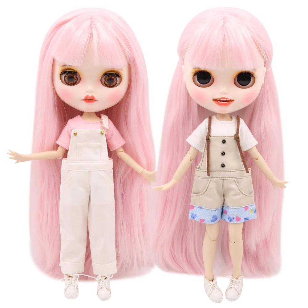 

ICY factory blyth doll 1/6 bjd customized face custom doll white skin joint body matte face with teeth eyebrow, 30cm BL2352