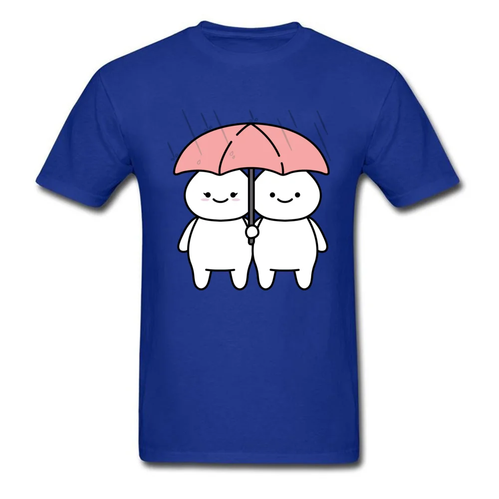 Unique In The Rain Top T-shirts Cute Summer/Autumn Short Sleeve O-Neck Tops & Tees Pure Cotton Men's Design Tops T Shirt In The Rain blue