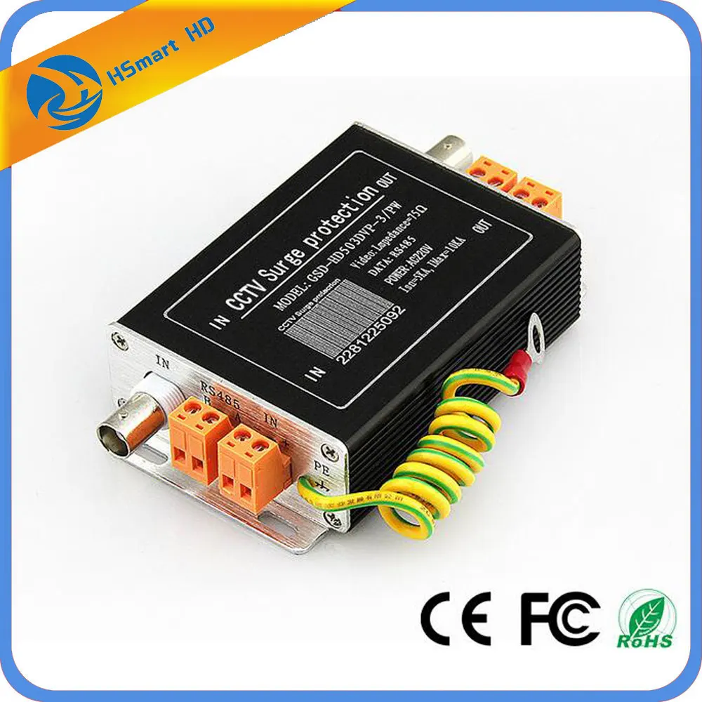 

CCTV Analog video & power supply & RS485 data surge protector For PTZ ZOOM Camera DVR KITS