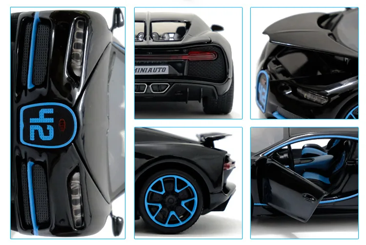 Модель гоночной машины Bugatti Chiron металлическая игрушка сплав автомобиль Diecasts игрушечный Транспорт модель автомобиля Миниатюрная модель автомобиля игрушки для мальчиков 1: 32
