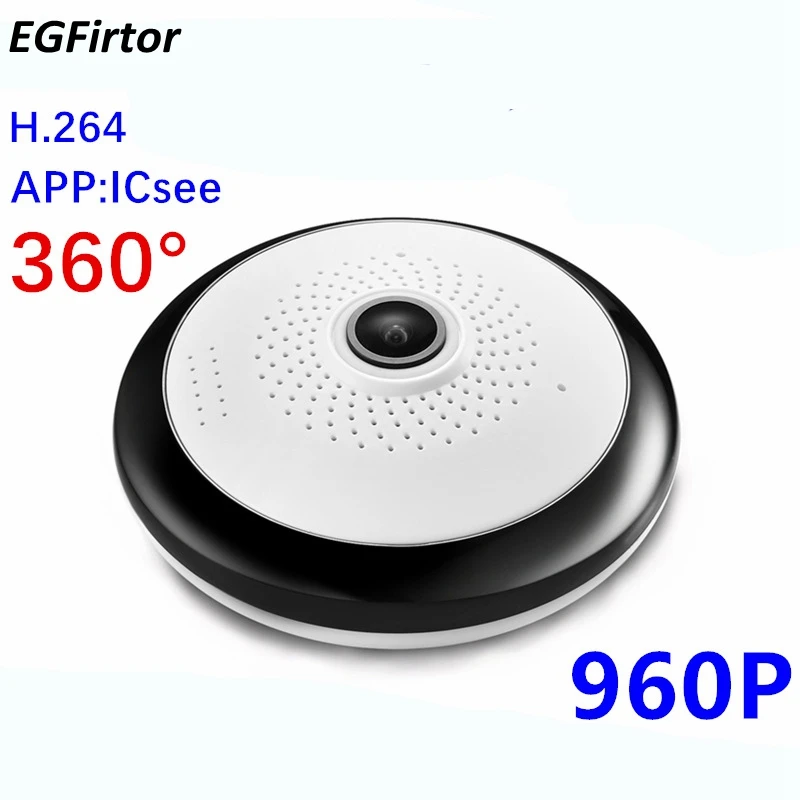

WIFI IP Camera 960P HD 360 Panoramic Camera Record Built-in Night Wireless Security Home VR Wifi Camera TF Card
