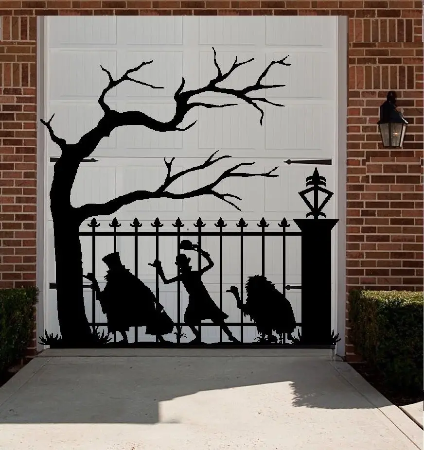 hitchhiking ghost vinyl wall decal funny ghost big tree halloween mural wall sticker shop glass window - Halloween Window Decals hitchhiking ghost vinyl wall decal funny ghost big tree halloween mural wall sticker shop glass window - Halloween Window Decals
