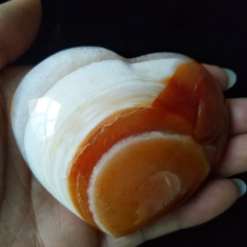 1 шт. натуральный красный агат сердце пальмовое украшение hoime камни лечебные