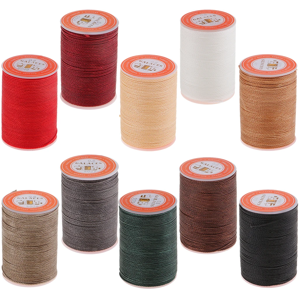 

1 Roll 55Meters 0.8mm Dia Leather Sewing Waxed Wax Thread Hand DIY Stitching Cord Crafts