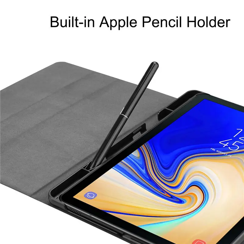 Пенал держатель для Samsung Galaxy Tab S4 10,5 дюймов T830 T835 SM-T830 SM-T835 Smart Cover принципиально Tablet основа + пленка + стилус