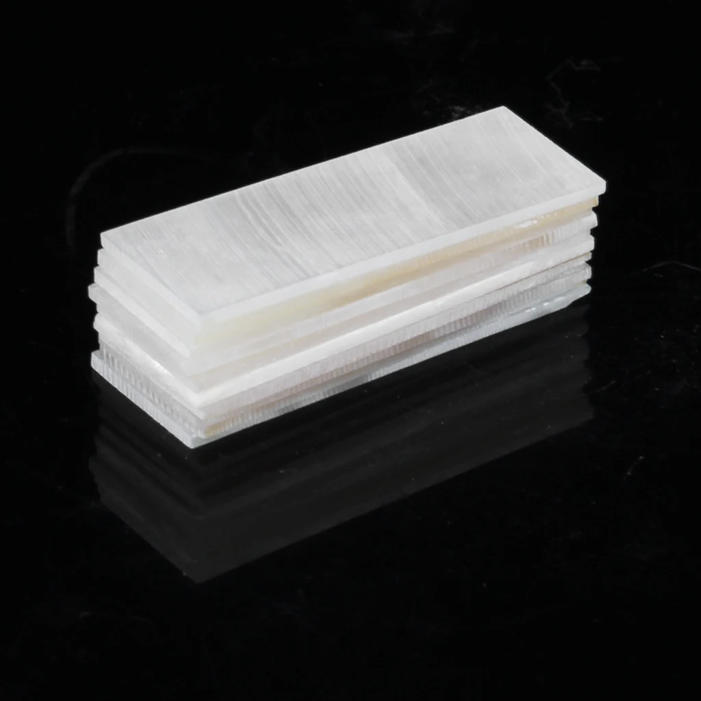 10 шт. инкрустация материал белый Mother Of Pearl заготовки в корпусе лист прямоугольник 1 мм