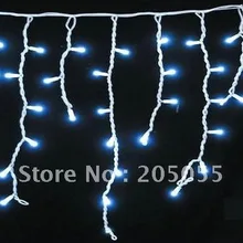 180 светодиодный 6 м занавеска из светодиодных лампочек сосульки лампы с хвостовой вилкой сосулька огни Рождественские Свадебные украшения-4 цвета по желанию