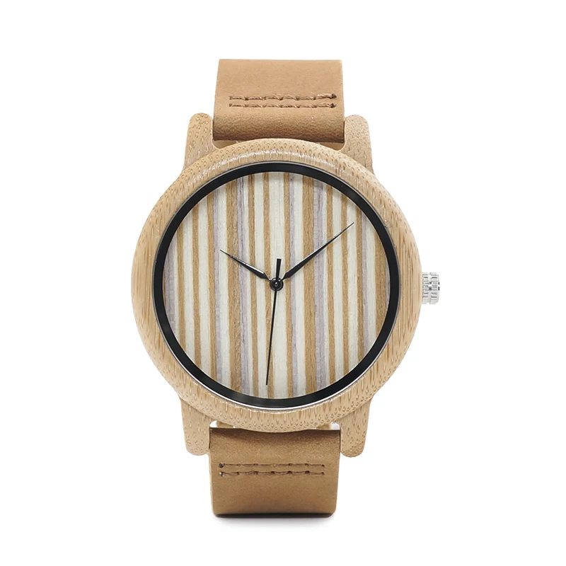 BOBO BIRD WA20A21 Casual Wooden Watch Men Bamboo Quartz Watches With Leather Straps relojes mujer marca de lujo With Gift Box