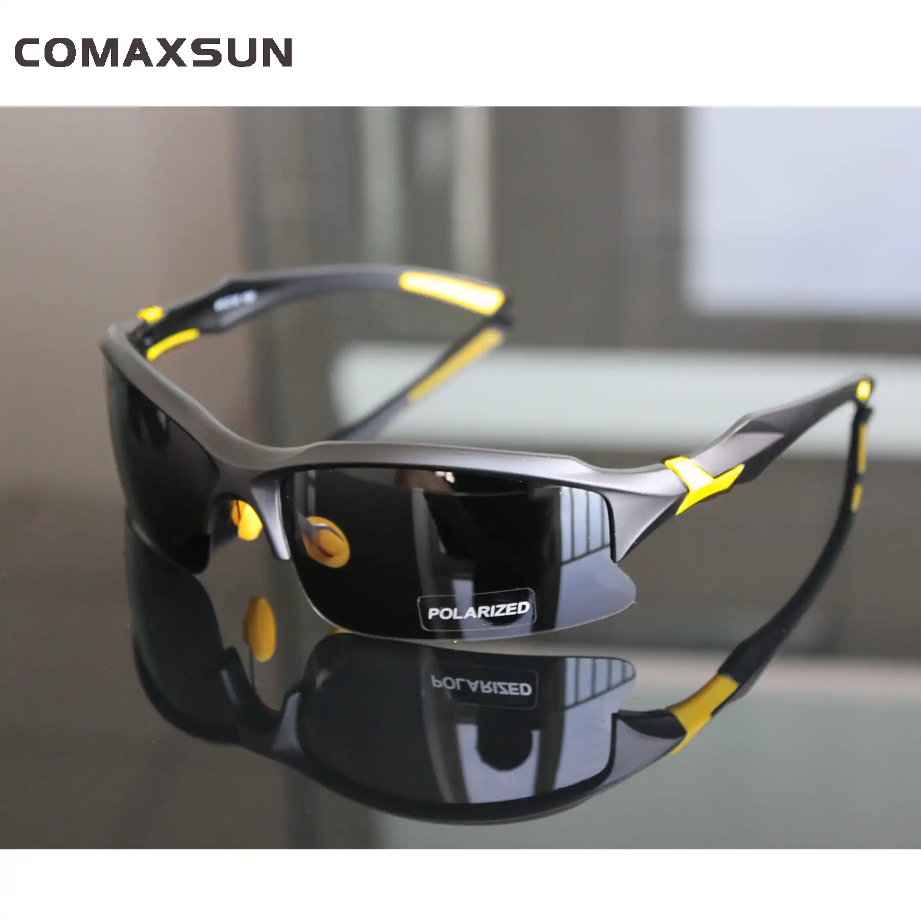 COMAXSUN, профессиональные поляризационные велосипедные очки, велосипедные очки, уличные спортивные солнцезащитные очки, UV 400, 2 стиля - изображение