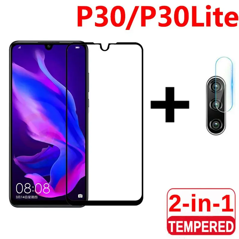 

2 in 1 For Huawei P30 Lite Camera Lens Protective Glass P30 Lite p 30 Tempered Glass Screen Protector For Huawei P30 Lite Film