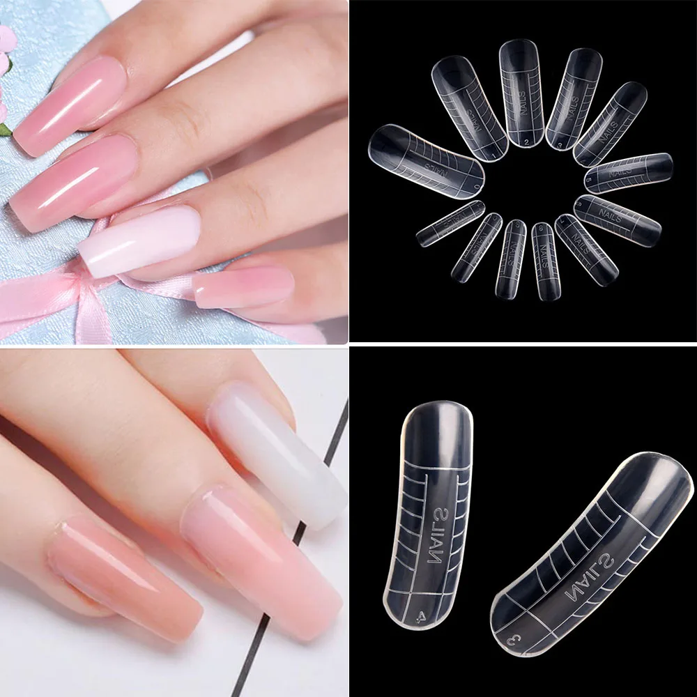

Clear Color Fake Tips 120pcs for Poly Gel Extend Nail Builder Gel Nail Art Artificial Acrylic Gel DIY Nail Tip Gel Nails