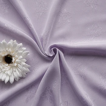 

Jacquard man-made cotton fabrics taro purple flowers dark pattern jacquard man-made cotton clothing skirt and home clothing fabr