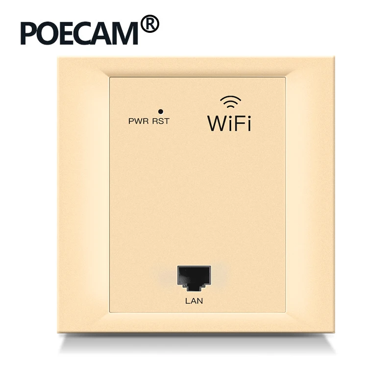 Ретранслятор 86 pannel AP type 2,4G 300Mbps Беспроводной маршрутизатор для путешествий wifi в стене точка доступа poe 24V дополнительный цвет белое золото