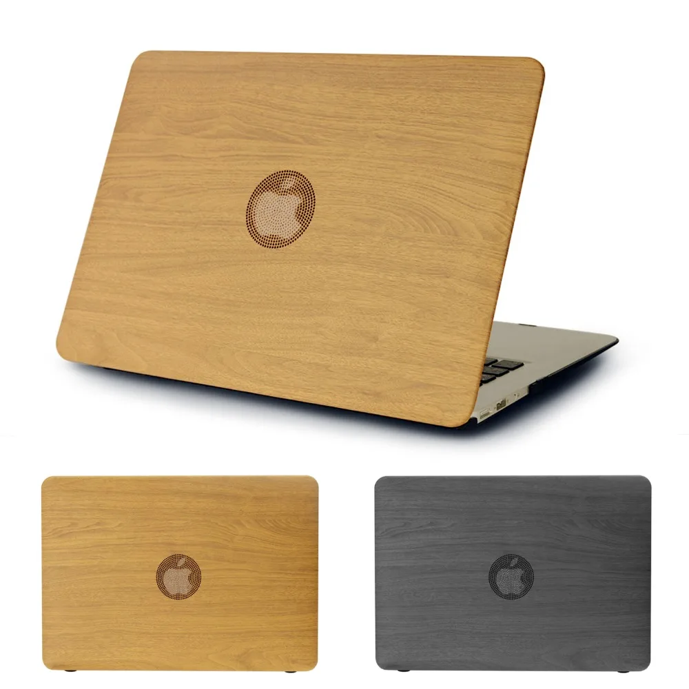 Красивый рисунок древесины PU кожаный чехол для ноутбука apple MacBook Air 11 13 MAC Pro retina 12 3