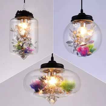 

Creative bar restaurant glass chandelier nordic pastoral green chandelier clothing store bar restaurant theme LU807160